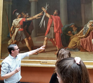 Dr. Young lectures on the Oath of the Horatii Jacques-Louis David in the Louvre